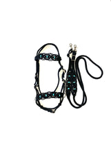 complete Bitless bridle side pull hackamore with turquoise howlite in my beaded  style