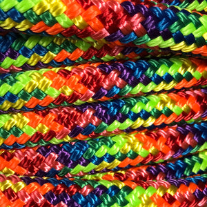 mecate rope rein 22' with Black leather slobber straps...more colors available