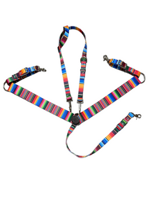 Serape tack set breast collar nylon horse size