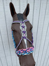 Macrame baroque Horse Bitless bridle - Tiffanys Braided Tack LLC
