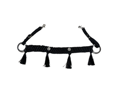 Wide mule tape tripping collar black
