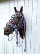 Macrame baroque Horse Bitless bridle set - Tiffanys Braided Tack LLC