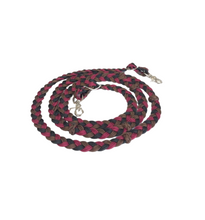 Wide barrel reins with  moveable grip knots….you choose length and colors