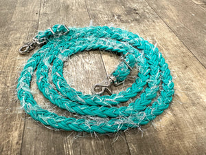 Red and Teal mule tape tack set.