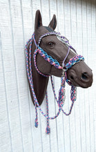 Macrame baroque Horse Bitless bridle set - Tiffanys Braided Tack LLC
