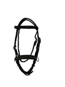 complete Bitless bridle side pull hackamore.