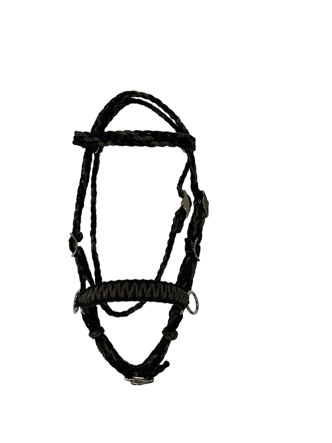 complete Bitless bridle side pull hackamore.