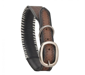Hand tooled leather dog collar