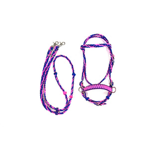 complete bitless bridle side pull hackamore with reins ....pony, Cob, Horse. or Draft horse size