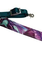 Purple and teal breast collar nylon horse size
