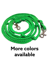 Purple barrel reins , Round with grip knots...You choose color and length