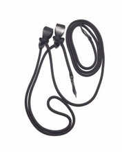 mecate rope rein 22' with Black leather slobber straps...more colors available