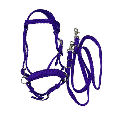 complete bitless bridle side pull hackamore , acid purple ....pony, Cob, Horse. or Draft horse size