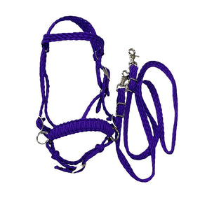 complete bitless bridle side pull hackamore , acid purple ....pony, Cob, Horse. or Draft horse size