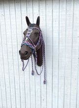Macrame baroque Horse Bitless bridle set - Tiffanys Braided Tack LLC