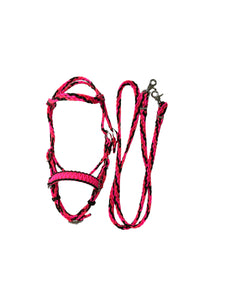 Complete Bitless bridle pony side pull hackamore with reins