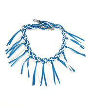 Mule tape horse tripping collar blue and white