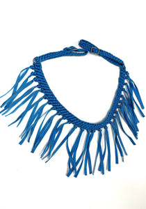 Mule tape horse breast collar blue