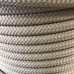 Yacht rope rein 22' with natural leather slobber straps...more colors available